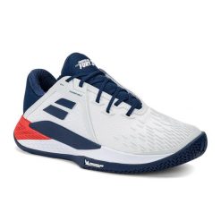 Buty do tenisa męskie Babolat Propulse Fury 3 All Court. Białe buty sportowe męskie BABOLAT, bez zapięcia, tenisowe. Za 419.99 zł.