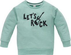 PINOKIO Bluza dresowa z długim rękawem dla chłopca Lets rock Pinokio 104. Bluzy dla chłopców Pinokio, bez wzorów, z dresówki, bez ramiączek, bez kaptura. Za 64.90 zł.