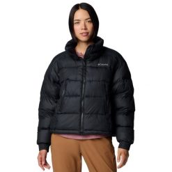 Kurtka sportowa damska Pike Lake II Cropped Jacket. Czarne kurtki sportowe damskie Columbia, l, bez wzorów, z materiału, z kapturem, trekkingowe. Za 499.99 zł.
