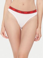 HUGO Stringi Thong Stripe Pyp 50545700 Biały. Białe stringi damskie Hugo, xs, bez wzorów, z bawełny. Za 69.99 zł.
