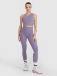 4F Legginsy treningowe szybkoschnące 4F x Anna Lewandowska - fioletowe XL. Fioletowe legginsy damskie 4f, s, bez wzorów, z dzianiny, z podwyższonym stanem, na fitness i siłownię. Za 149.99 zł.