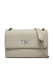 Calvin Klein Torebka K60K612554 Écru. Torebki do ręki damskie Calvin Klein, bez wzorów, ze skóry, bez dodatków. Za 579.99 zł.
