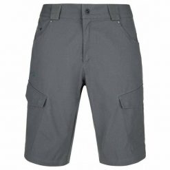 Bawełniane szorty męskie Kilpi BREEZE-M. Szare krótkie spodenki sportowe męskie Kilpi, m, bez wzorów, z bawełny, trekkingowe. Za 202.99 zł.