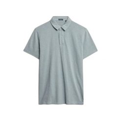 Koszulka polo z dżerseju Superdry Essential. Niebieskie koszulki polo męskie Superdry., na lato, xl, bez wzorów, z dżerseju, casualowe, bez ramiączek. Za 185.20 zł.