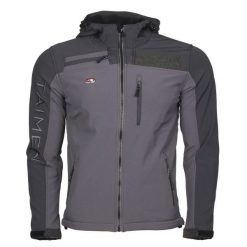 Kurtka wędkarska Taimen Arigiin softshell - Ciemnoszara. Szare kurtki męskie TAIMEN, xs, bez wzorów, z softshellu, bez kaptura. Za 399.00 zł.