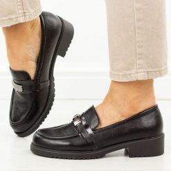 Czarne skórzane mokasyny damskie M.Daszyński Jh04-2. Czarne mokasyny damskie M.Daszyński, z jeansu, casualowe. Za 259.00 zł.