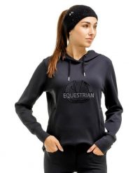Bluza jeździecka Lumina Equus. Czarne bluzy damskie EQUUS BRAND, l, bez wzorów, bez kaptura, na fitness i siłownię. Za 189.00 zł.