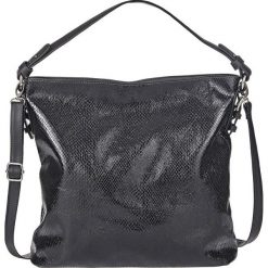 Torebka w strukturalny wzór bonprix czarny. Czarne torby na ramię damskie bonprix. Za 129.99 zł.