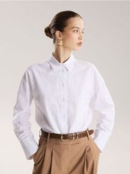 Pasek ze skórą naturalną - brązowy. Brązowe paski damskie Reserved, bez wzorów, ze skóry. Za 59.99 zł.