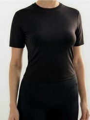 Koszulka sportowa Gym Hard - czarny. Czarne koszulki sportowe damskie Sinsay, l, bez wzorów, bez kołnierzyka, bez ramiączek. Za 19.99 zł.