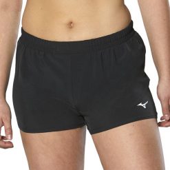 Spodenki do biegania damskie Mizuno Aero 2.5. Czarne legginsy damskie Mizuno, bez wzorów, sportowe, do biegania. Za 98.99 zł.