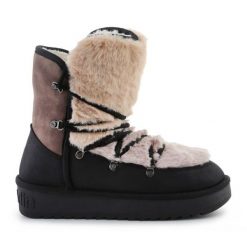 Buty D.Franklin Nordic Trk Fur DFSH370012 czarne. Czarne śniegowce i trapery damskie z futra. Za 345.55 zł.