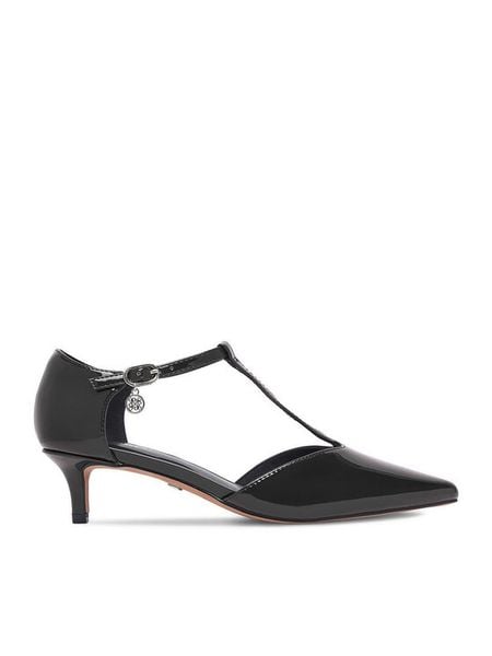 Nine West Czółenka CEO-CD25-123-2 Czarny. Czarne czółenka damskie Nine West, bez wzorów, bez obcasa, bez zapięcia. Za 229.99 zł.