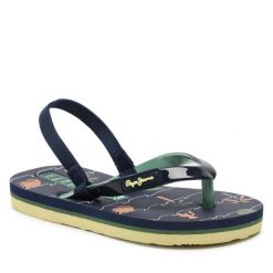 Sandały Pepe Jeans. Niebieskie sandały chłopięce Pepe Jeans, z jeansu, bez zapięcia. Za 89.99 zł.