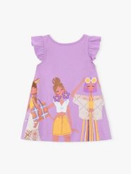 Mayoral Sukienka codzienna 3934 Fioletowy Regular Fit. Fioletowe sukienki dla dziewczynek Mayoral, bez wzorów, z bawełny, bez ramiączek. Za 129.99 zł.