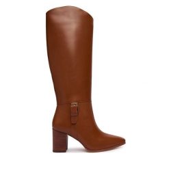 Kozaki LAUREN RALPH LAUREN. Brązowe kozaki damskie Lauren Ralph Lauren, bez obcasa, na słupku. Za 1,599.00 zł.