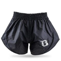 Spodenki do boksu tajskiego Booster Fight Gear Retro Hybrid. Czarne krótkie spodenki sportowe męskie BOOSTER FIGHT GEAR, bez wzorów. Za 218.50 zł.