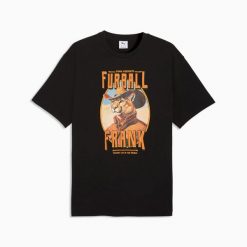 Koszulka sportowa męska Puma GRAPHIC CAT COWBOY RELAXED 63443401. Czarne koszulki sportowe męskie Puma, l, z aplikacjami, bez kołnierzyka, bez ramiączek. Za 98.58 zł.