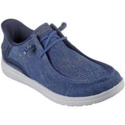 Buty sportowe męskie Skechers Melson Coronado. Niebieskie buty sportowe męskie Skechers, bez zapięcia. Za 390.00 zł.