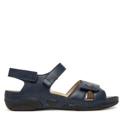 Sandały Berkemann. Niebieskie sandały damskie Berkemann, bez wzorów, bez obcasa, na płaskiej podeszwie, bez zapięcia. Za 349.99 zł.