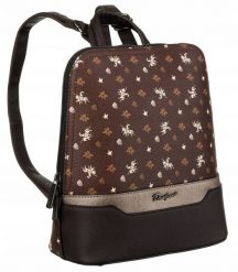 Plecaczek damski David Jones 6866-2 c. brązowy. Brązowe plecaki damskie David Jones, bez wzorów, ze skóry, eleganckie. Za 157.99 zł.
