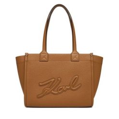 Torebka KARL LAGERFELD. Brązowe torebki do ręki damskie KARL LAGERFELD, bez wzorów, bez dodatków. Za 799.99 zł.