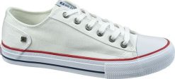 Big Star Buty damskie DD274336 białe r. 37. Białe trampki i tenisówki damskie Big Star, bez wzorów, retro, bez zapięcia. Za 132.27 zł.