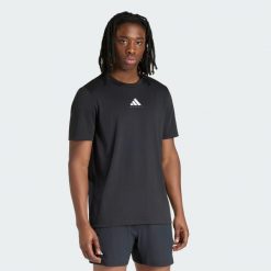 Koszulka z grafiką do padla Category. Białe koszulki sportowe męskie Adidas, l, bez wzorów, z bawełny, bez kołnierzyka, bez ramiączek, tenisowe, climacool (adidas). Za 149.00 zł.