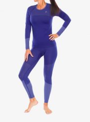 Bielizna termoaktywna damska Odlo Fundamentals Performance Warm Set Long. Niebieskia bielizna termoaktywna damska Odlo, l, bez wzorów, z materiału, bez ramiączek. Za 307.99 zł.
