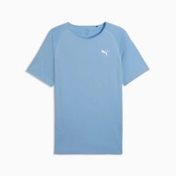 Koszulka do biegania Puma RUN CLOUDSPUN męska. Niebieskie koszulki sportowe męskie Puma, m, bez wzorów, bez kołnierzyka, bez ramiączek, do biegania. Za 179.99 zł.