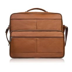 Torba męska na ramię skórzana koniakowa Abruzzo ABR-02-CG. Torby na laptopa męskie bez wzorów, ze skóry, biznesowe, na ramię. Za 189.00 zł.