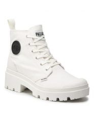 Palladium Trapery Pallabase Twill 96907-116-M Biały. Białe śniegowce i trapery damskie Palladium, z materiału. Za 529.99 zł.