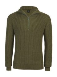 Sweter Brandit Troyer 5019-1. Zielone swetry przez głowę męskie Brandit, m, bez wzorów, z dzianiny, bez kołnierzyka. Za 140.45 zł.