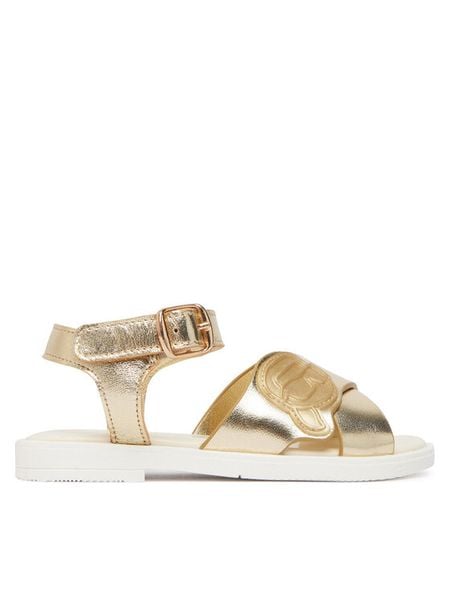 KARL LAGERFELD Sandały Z31256 M Złoty. Żółte sandały dziewczęce KARL LAGERFELD, bez zapięcia. Za 375.99 zł.