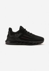 Czarne Płaskie Sznurowane Buty Sportowe z Wzorzystą Podeszwą Denamarie. Czarne buty sportowe męskie Born2be, bez zapięcia. Za 99.99 zł.
