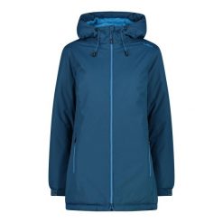 Kurtka damska z kapturem ripstop CMP. Niebieskie kurtki sportowe damskie CMP, bez wzorów, z kapturem, trekkingowe. W wyprzedaży za 447.00 zł.