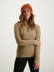 Bluza narciarska damska Poederbaas. Brązowe bluzy damskie POEDERBAAS, na zimę, xl, bez wzorów, z materiału, bez kaptura. Za 151.68 zł.