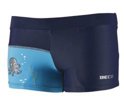 Kąpielówki typu boxer dla chłopca Beco granatowe. Niebieskie kąpielówki dla chłopców 47 Brand, bez wzorów, z elastanu. Za 193.99 zł.