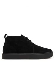 Calvin Klein Trzewiki Hybrid Clean Mid Lace Up Su HM0HM02254 Czarny. Czarne botki męskie Calvin Klein, bez wzorów, ze skóry, bez zapięcia. Za 649.99 zł.