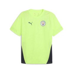 Męska koszulka treningowa Manchester City PUMA. Niebieskie koszulki sportowe męskie Puma, l, bez wzorów, bez kołnierzyka, bez ramiączek, do piłki nożnej. Za 219.00 zł.