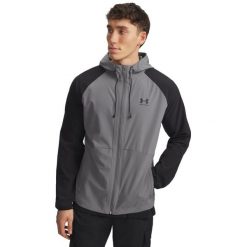 Kurtka męska Under Armour Vibe Woven Windbreaker 6003001. Czarne kurtki sportowe męskie Under Armour, m, bez wzorów, z elastanu, do biegania. Za 308.40 zł.
