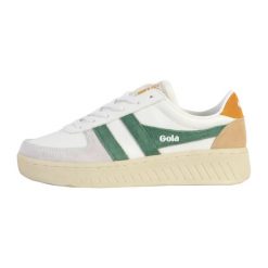 Buty do chodzenia damskie Gola Grandslam Trident. Białe obuwie sportowe damskie Gola, bez wzorów, z materiału, trekkingowe. Za 458.00 zł.