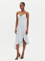 Guess Sukienka codzienna W5GK44 D5N81 Niebieski Regular Fit. Niebieskie sukienki damskie Guess, na co dzień, xs, z aplikacjami, z lyocellu, bez kołnierzyka, bez ramiączek, proste. W wyprzedaży za 539.99 zł.