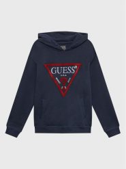 Guess Bluza L3YQ04 KAD73 Granatowy Regular Fit. Niebieskie bluzy dla chłopców Guess, z aplikacjami, z bawełny, bez ramiączek, bez kaptura. Za 149.99 zł.