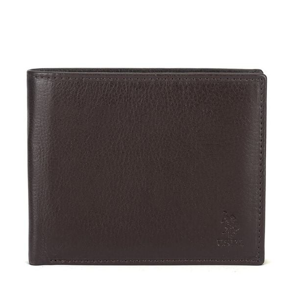 Portfel U.S. Polo Assn. Brązowe portfele męskie U.S. Polo Assn., bez wzorów. Za 149.99 zł.