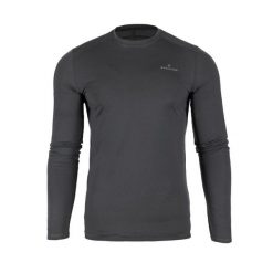 Koszulka termiczna męska Lanapura merino. Szare koszulki sportowe męskie Bergson, na jesień, l, bez wzorów, z materiału, bez kołnierzyka, bez ramiączek, do biegania. Za 161.00 zł.