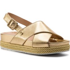 Espadryle LIU JO - Patty 02 S19045 P0291 Gold 00529. Żółte klapki damskie Liu Jo, bez wzorów, z materiału, bez obcasa, bez zapięcia. W wyprzedaży za 449.00 zł.