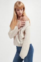 Sweter damski wełniany LIU JO. Swetry damskie Liu Jo, m, bez wzorów, z wełny, bez kołnierzyka, bez ramiączek, bez kaptura. W wyprzedaży za 599.40 zł.
