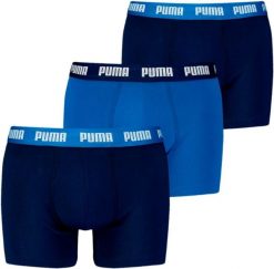 Bokserki męskie Puma EVERYDAY 3-PACK niebieskie 93832704 r S. Niebieskie bokserki męskie Puma, m, bez wzorów, z bawełny. Za 144.51 zł.
