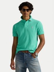Polo Ralph Lauren Polo 710782592018 Zielony Slim Fit. Zielone koszulki polo męskie Polo Ralph Lauren, m, bez wzorów, z bawełny, bez ramiączek. Za 599.99 zł.